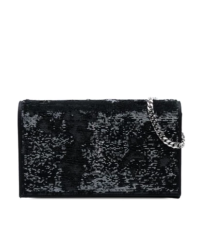 Pre-Loved by Azura Reborn - Pre-Loved Sequin Monogram Kate Wallet on Chain