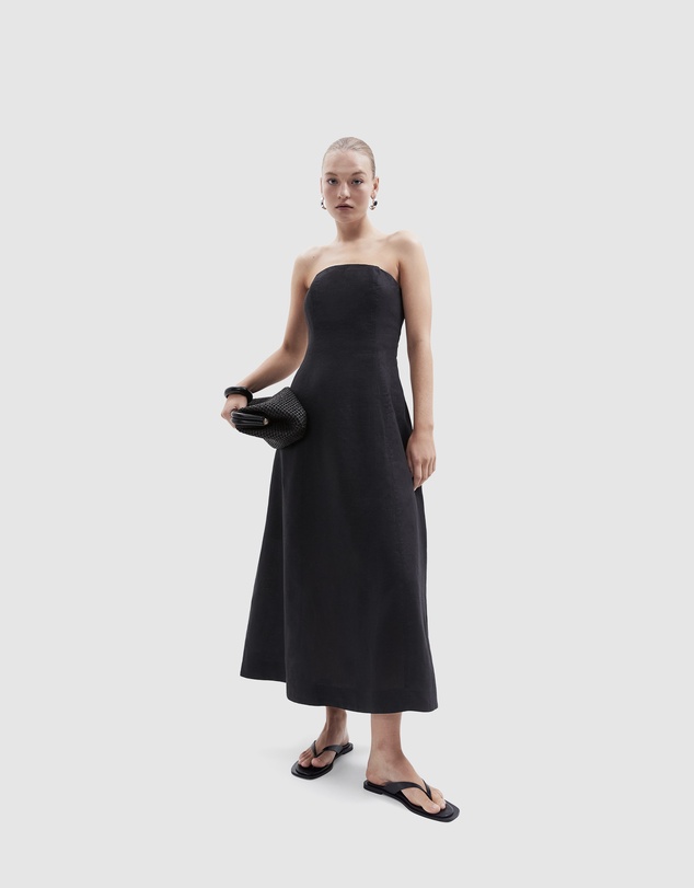UNISON - Strapless Linen Maxi Dress