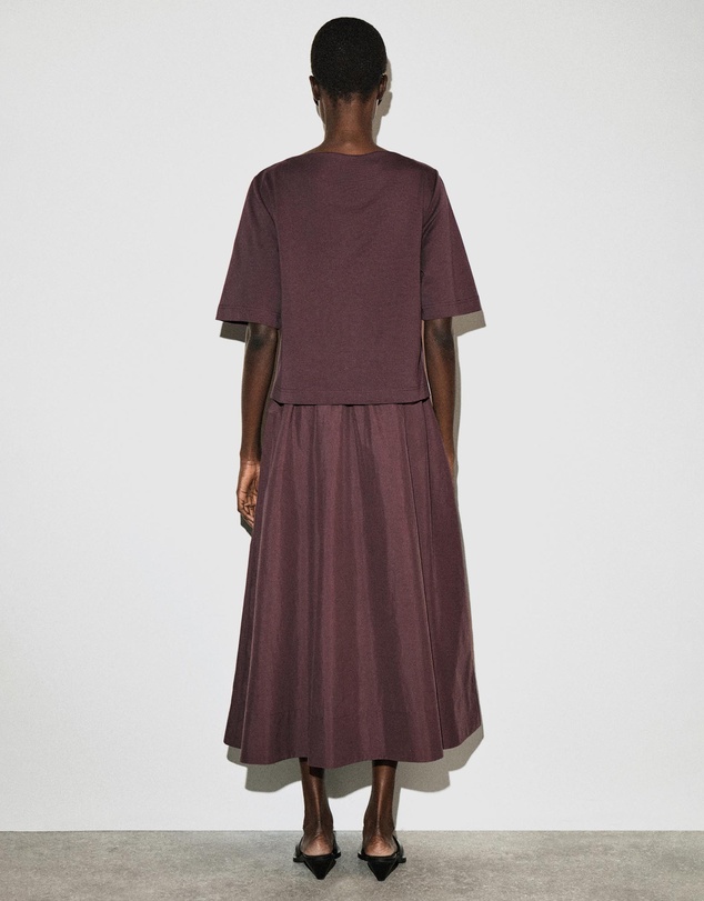 COS - Contrast-Panel Boat-Neck Midi Dress