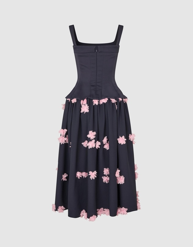 Stine Goya - Double Sided Crepe Corset Long Dress