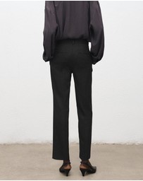 M.N.G - Slim Cropped Pinstripe Trousers