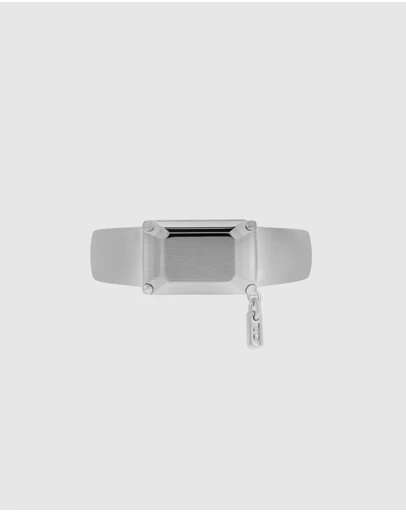 Diesel - D Logo Silver tone Ring