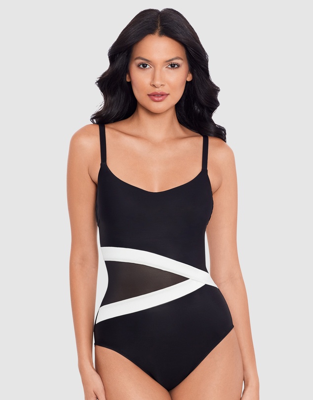 Miraclesuit Swimwear  - Spectra Lyra Underwired One-Piece Shaping Swimsuit with Mesh