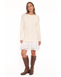 Petal & Pup - Jesper Knit Mini Dress - Ivory