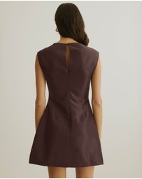 Atmos&Here - Rosie Structured Satin Mini Dress