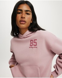 Cotton On - Graphic Boxy Fleece Hoodie