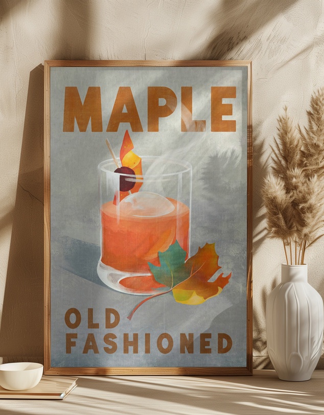 Olive et Oriel - Maple Old Fashioned Cocktail by The Whiskey Ginger Art Print