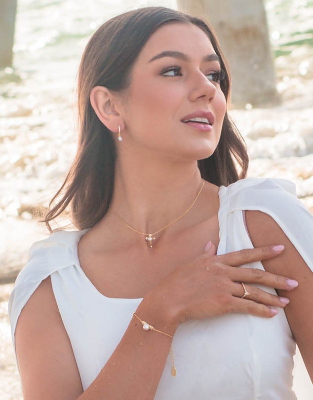 Georgini - GEORGINI OCEANS BONDI FRESHWATER PEARL EARRINGS GOLD