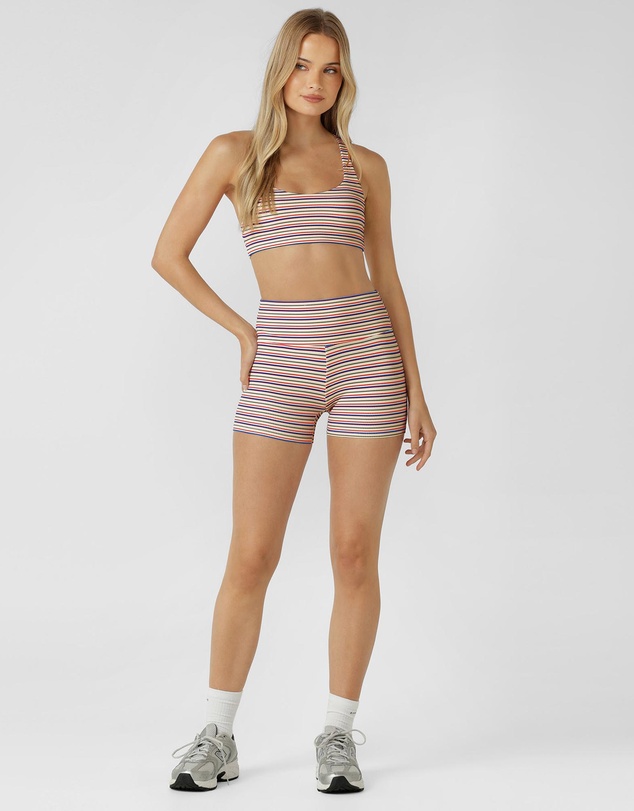 Lorna Jane - Retro Stripe Rib Sports Bra