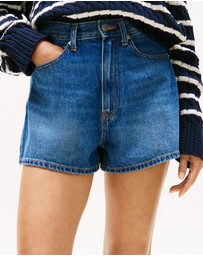 Tommy Hilfiger - High Rise Flared Denim Shorts