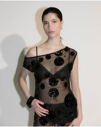 Lover - Alexis Asymmetric Sequin Top