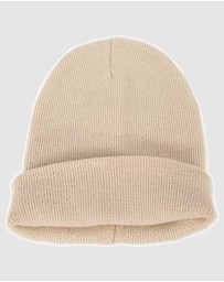 Max Alexander - European Made Beige Wool Beanie