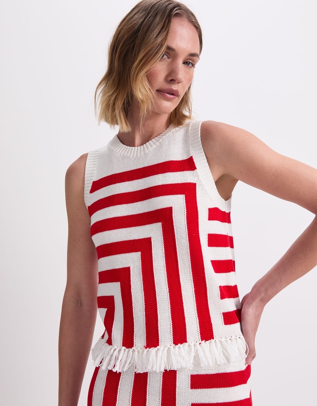 Sportscraft - Avoca Fringe Knit Top