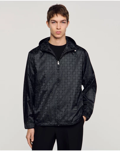 Sandro - Surf Squarecross Nylon Jacquard Leger Jacket
