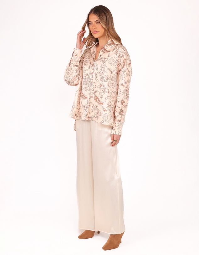 Petal & Pup - Valia Wide Leg Pant - Cream