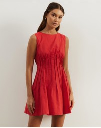 Atmos&Here - Anna Pin Tuck Shift Mini Dress