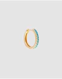 FAIRLEY - Turquoise Pave Midi Hoops