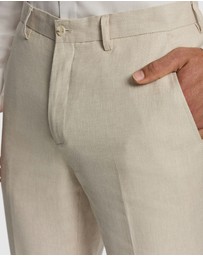 yd. - Carter Stretch Linen Blend Slim Tapered Dress Pant