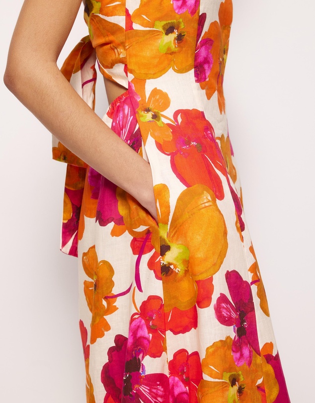 AERE - Odette Linen Strapless Maxi Dress
