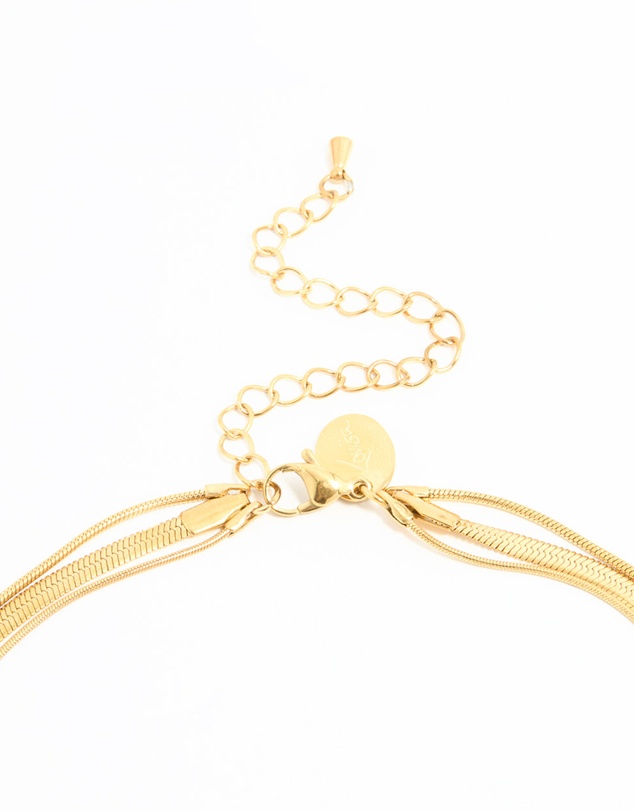 Lovisa - Waterproof Gold Plated Stainless Steel Chain Layered Necklace