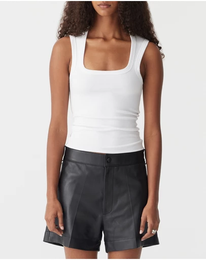 Bassike - Low Scooped Rib Tank