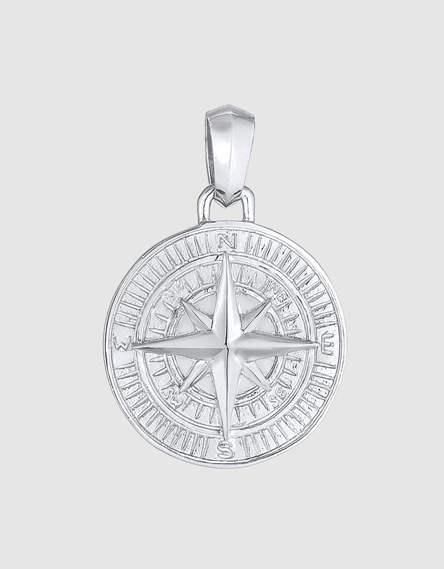 Kuzzoi - ICONIC EXCLUSIVE - Pendants Compass Solid in 925 Sterling Silver