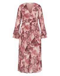 City Chic - Plunge Frill Maxi Dress
