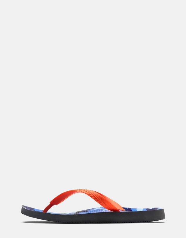 Vionic - Beach Manly Toe Post Sandal - Blue Camo Orange