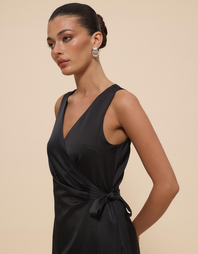 Revibe - Repaired CHANCERY Lani Sleeveless Wrap Maxi Dress - AU 16