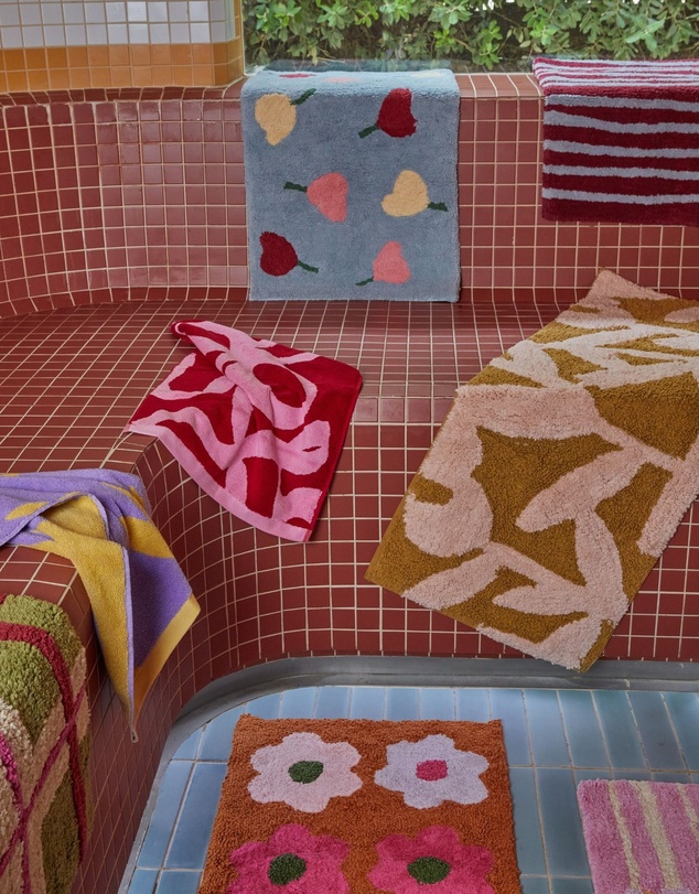 Mosey Me - Forget Me Not Bath Mat - Sky
