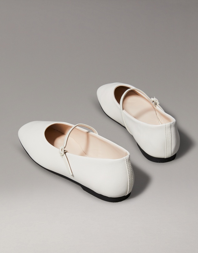 Calvin Klein - Leather Mary Jane Ballerinas
