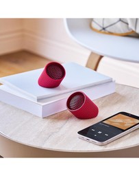 Lexon - Lexon Ray Set Of Magnetic Bluetooth Speakers - Red