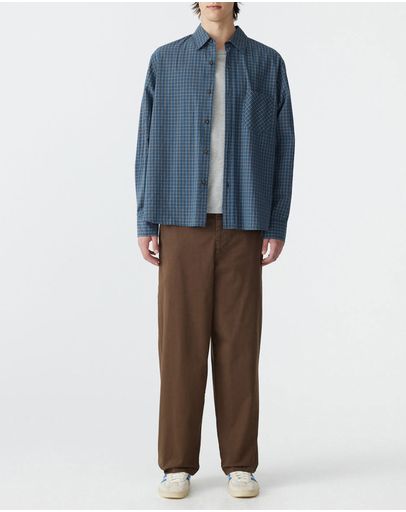 Navy & Brown Check