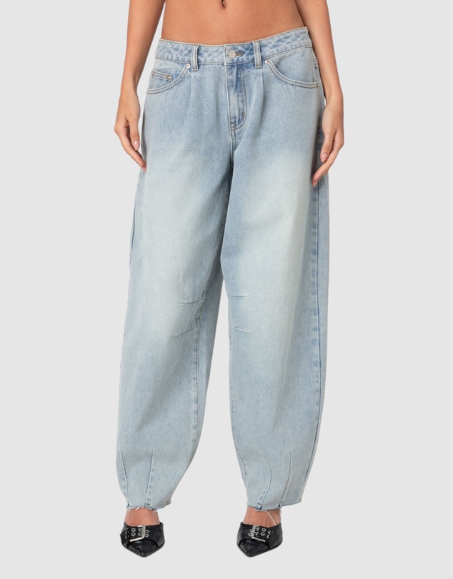EDIKTED - Balloon Washed Low Rise Jeans