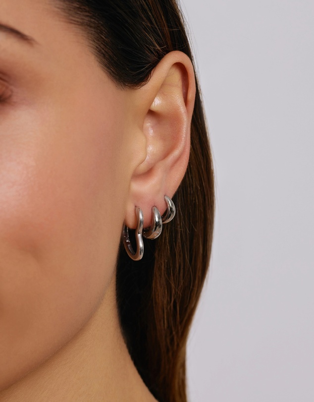 Arms Of Eve - Sweetheart Silver Earrings - Large