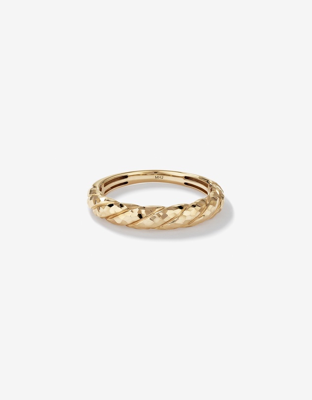 Michael Hill - Diamond-Cut Crossaint Ring in 10kt Yellow Gold