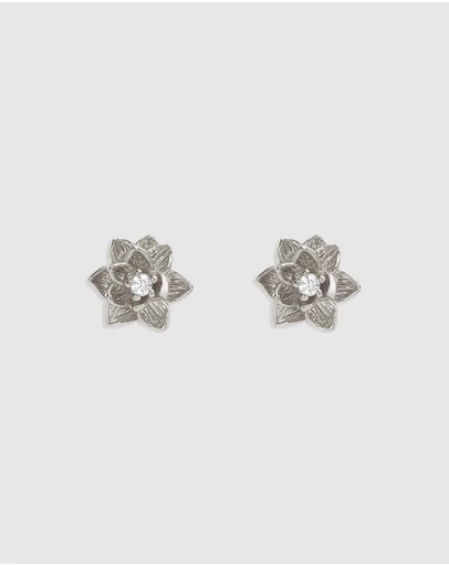 By Charlotte - Bloom Within Lotus Stud Earrings