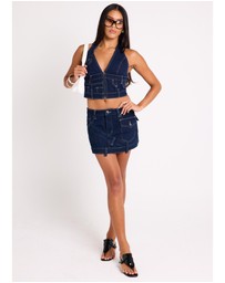 Neon Hart - Jigsaw Denim Halter Top