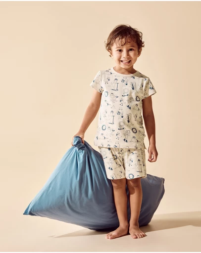 Wilson & Frenchy - Tout Est Magique Organic SS Pyjamas - Babies-Kids