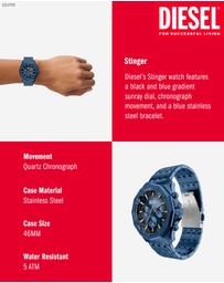 Diesel - Stinger Blue Chronograph Watch