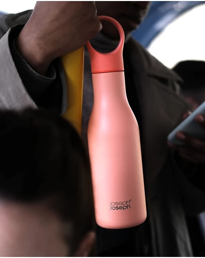 Joseph Joseph - Loop™ Vacuum Insulated Water Bottle 500 mL (17 fl. oz) (Coral)