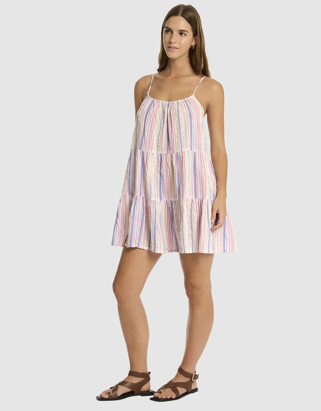 Sea Level Australia - Boho Stripe Tie Back Short Sundress