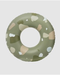 &Sunday - Terrazzo Oversized Inflatable Pool Tube Float- Olive