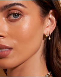 Arms Of Eve - Rhodes Gold Earrings - Stone