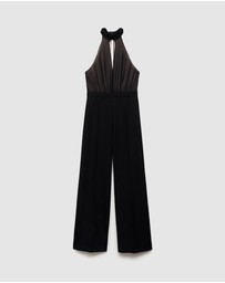 M.N.G - Halter-Neck Jumpsuit With Scarf