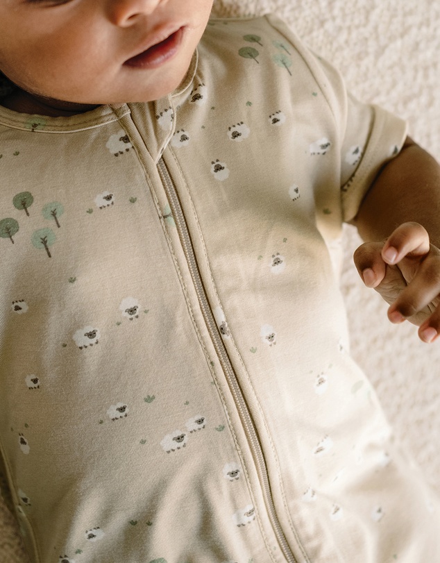 Kynd Baby - Day Or Night Onesie Short Sleeve in Sheep