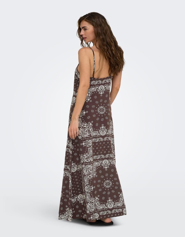 ONLY - Ambel Bandana Print Mini Strap Long Dress