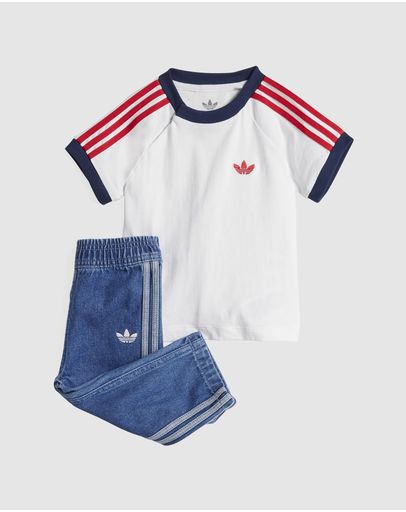 Medium Blue Denim & White