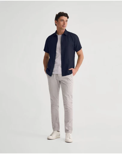 Oxford - Leyton French Linen Short Sleeve Shirt