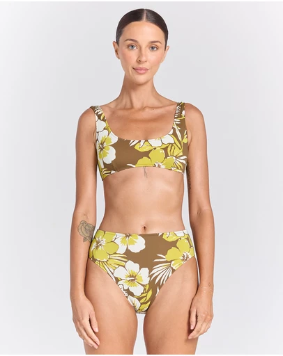 Poolside Paradiso - Miami Solstice Bikini Top - Midori